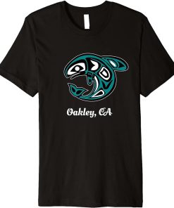 Oakly CA Native American Tribal Orca Killer Whale Premium T-Shirt