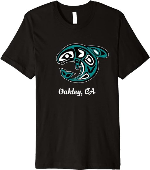 Oakly CA Native American Tribal Orca Killer Whale Premium T-Shirt