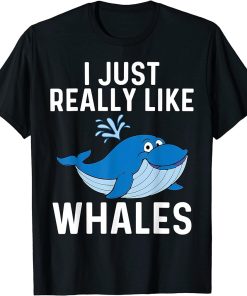 Funny Whale Art For Men Women Orca Narwhal Blue Whales T-Shirt