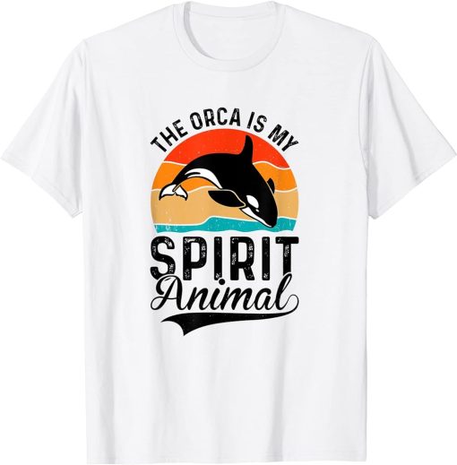 Cute Vintage The Orca Is My Spirit Animal T-Shirt