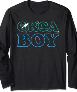 Funny Orca Lover Graphic for Boys Men Kids Orca Lover Long Sleeve T-Shirt