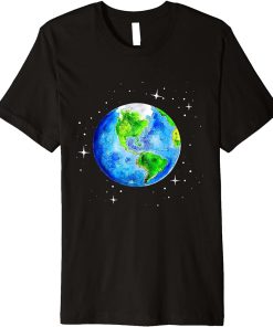 Earth Day 2023 Restore Save The Planet Earth Sea Turtle Art Premium T-Shirt