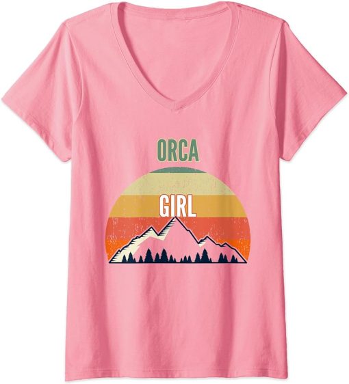 Womens Orca Gift for Women, Orca Guy V-Neck T-Shirt