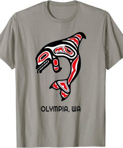 Olympia Washington Native American Indian Orca Killer Whales T-Shirt