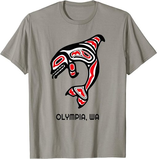 Olympia Washington Native American Indian Orca Killer Whales T-Shirt