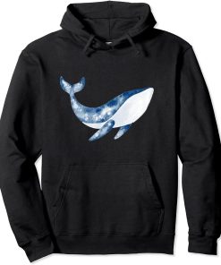 Whale Blue Whale Pottwal Sea Animal T-Shirt with Orca Motif Pullover Hoodie