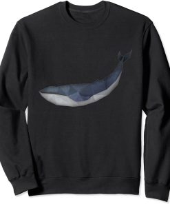 Whale T-Shirt Humpback Whale Polygon Geometric Sea Animal Sweatshirt