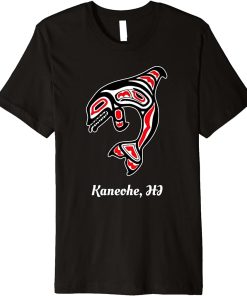 Native Kaneohe Hawaii Red Orca Killer Whale Premium T-Shirt